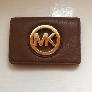 Michael Kors Business card Holder Fulton logo